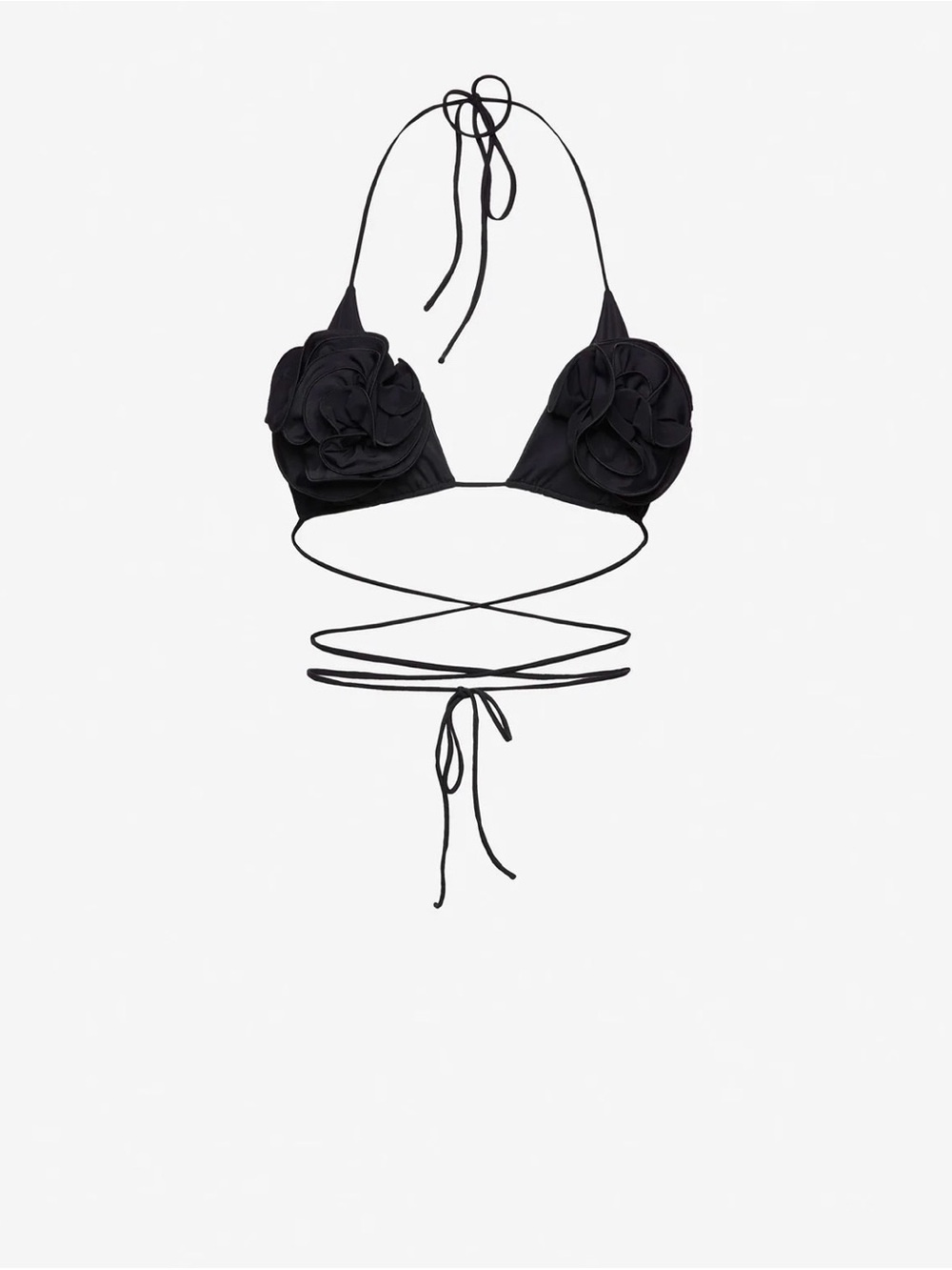 Magda Butrym flower swim bra triangle rose top 34